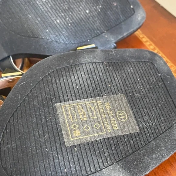 Rouge Helium Black Studded Strappy Heels - Picture 9 of 10